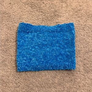 Urban Outfitters Plush Blue Mini Tube Skirt